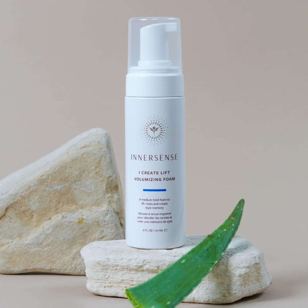 INNERSENSE Organic Beauty - I Create Lift Volumizing Foam (6oz) | Volumizing Foam for Root Lift, Body + Fullness | Weightless Texture, No Buildup | Non-Toxic, Cruelty-Free, Clean Styling