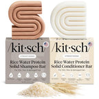 Buy now Kitsch Rice Water Shampoo & Conditioner Set â€“ Solid Shampoo & Conditioner Bar with Protein for Hair Growth, Strengthening Hair & Damage Repair â€“ Paraben, Sulfate & Silicone Free â€“ 2 Pack at indiglob india