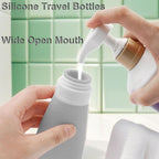 Buy now Silicone Travel Bottles, Leak Proof Squeezable Refillable Travel Accessories Toiletries Containers Travel Size Cosmetic Tube for Shampoo Lotion Soap Liquids (2oz Grey/blue/white/green) at indiglob india