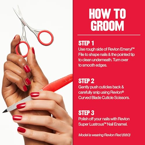 Buy now Revlon Emeryl File, Metal Nail Filer With Easy Grip Handle & Double-Sided Fingernail Buffer For Precise Manicure Shaping & Smoothing, 1 Count at indiglob india