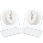 Buy now Cindeer Silicone Ear Model 2-Piece Set â€“ Flexible Reusable Fake Ear Mold with Acrylic Stand | Jewelry Display & Piercing Practice Tool (White) at indiglob india