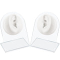 Buy now Cindeer Silicone Ear Model 2-Piece Set â€“ Flexible Reusable Fake Ear Mold with Acrylic Stand | Jewelry Display & Piercing Practice Tool (White) White at indiglob india
