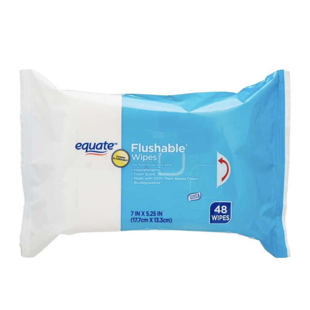 Pacheco Flushable Wipes, Fresh Scent, 5 packs of 48 wipes, 240 wipes total