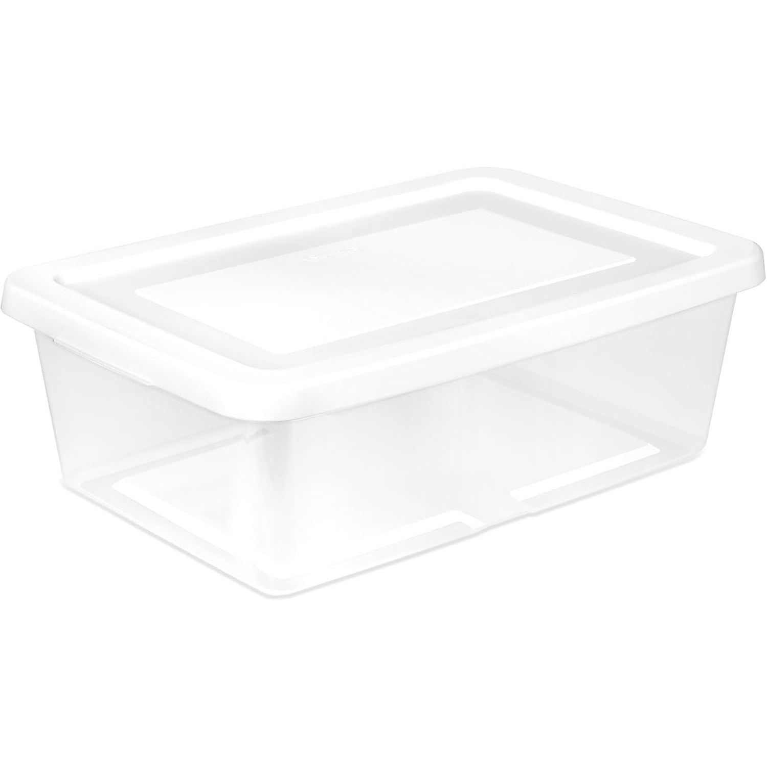 Buy now Sterilite 24-Pack 6 Quart Storage Box, Stackable Clear Plastic Bins with Snap-On Lids - Heavy-Duty Organizing Containers for Closet, Bathroom, and Office 12 Quart 45 Pack at indiglob india