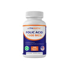 Vitamatic Folic Acid 1000 mcg (1 mg), 240 Vegetarian Tablets | Vitamin B9 | 1667 mcg DFE Folate, Support Healthy Cell Growth*, Red Blood Cell Formation*, Gluten Free, Non-GMO, Made in USA