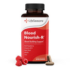 LifeSeasons Blood Nourish-R - Iron Supplement - Non Constipating - Supports Anemia, Fatigue, Paleness & Dizziness - Blood Building - Iron, Alfalfa, Raspberry & Vitamin B-12-60 Capsules (Pack of 2)