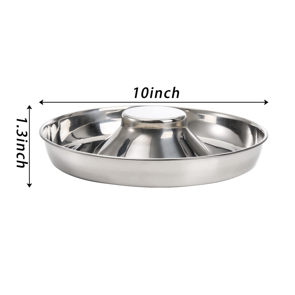 SOUJOY 2 Pack Stainless Steel Puppy Bowls, Pet Slow Feeder Bowls, Non-Skid Dog Food and Water Bowl, Feeding Weaning for Small Medium Large Dogs, Cat, Pets, Multiple Puppies