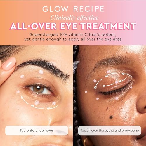 Buy now Glow Recipe Guava Brightening Korean Skincare Gift Set - Vitamin C Under Eye Cream Treatment + Hydrating Vitamin C Dark Spot Face Serum with Niacinamide & Peptides, Travel Size (2 Count) at indiglob india