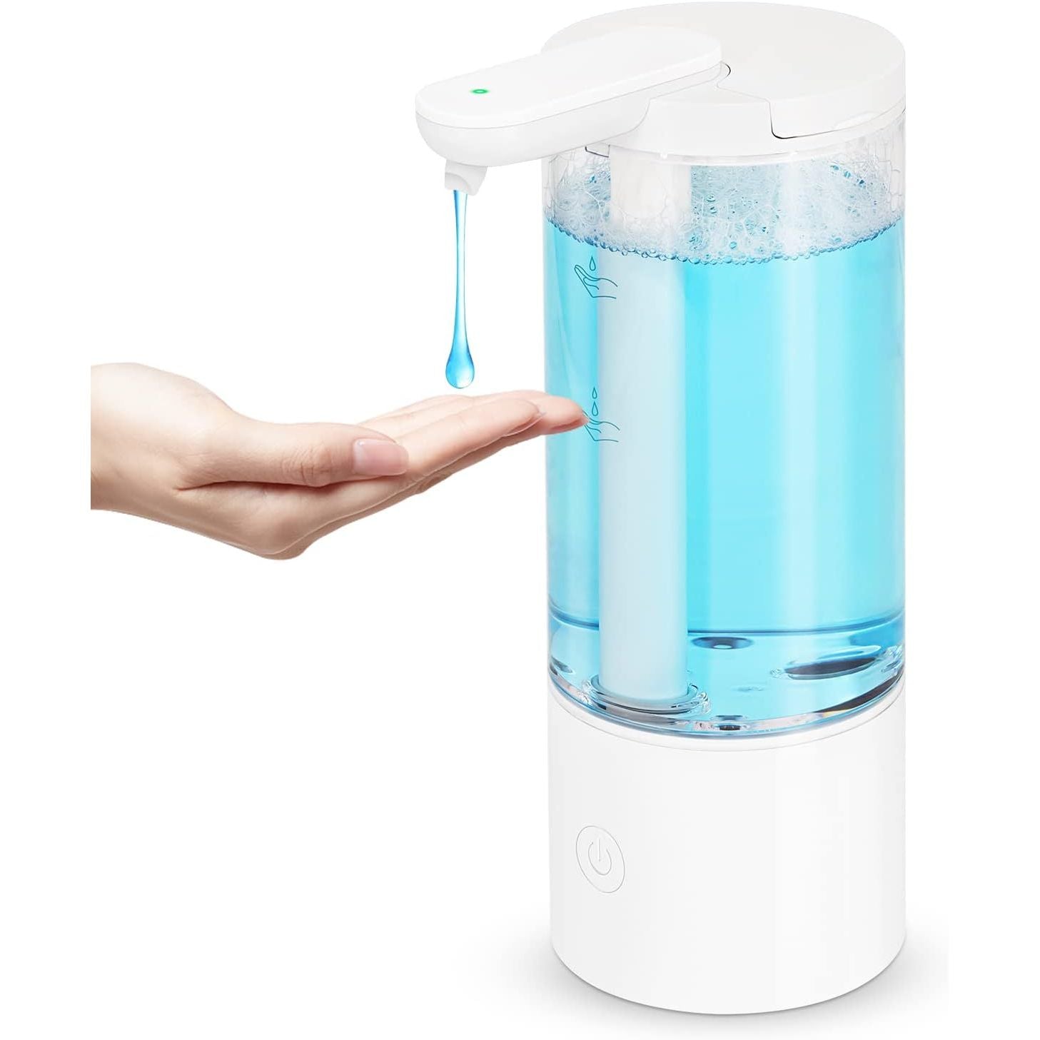 Buy now LAOPAO Soap Dispenser, Automatic Foaming Hand Soap Dispenser Touchless Rechargeable Bathroom Countertop Soap Pump for Kids Xmas Gift 300ml Clear-liquid Dispenser at indiglob india