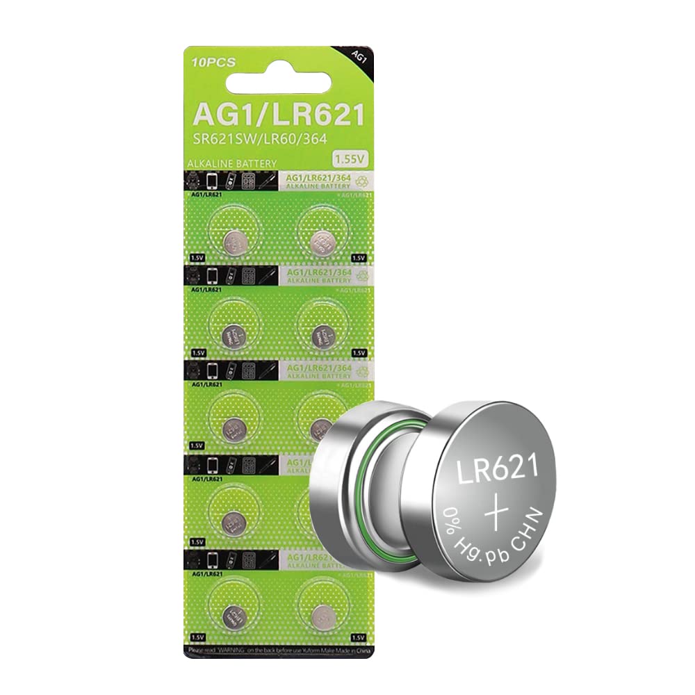 AG1 Coin Battery 10pcs/Pack LR621 364 SR621SW 621 LR60 CX60 Alkaline 1.5V Button Cell Batteries for Watch Toy