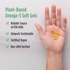 Nordic Naturals Vegan Omega-3, Algae-Based - 1210mg EPA+DHA - 60 Soft Gels