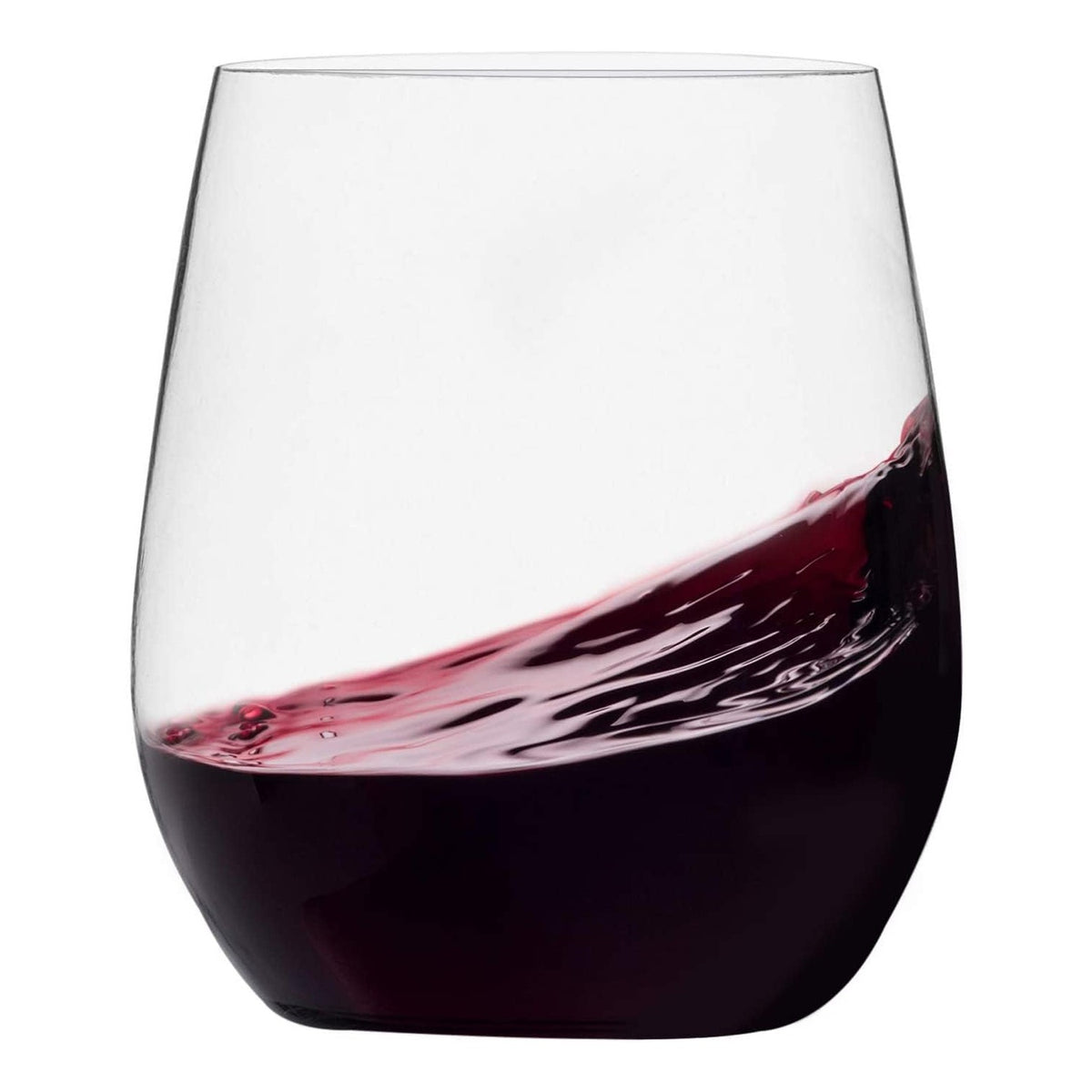 Munfix Disposable Plastic Wine Glasses, Stemless 12 oz Clear Shatterproof Cups, BPA-Free, 48 Pack