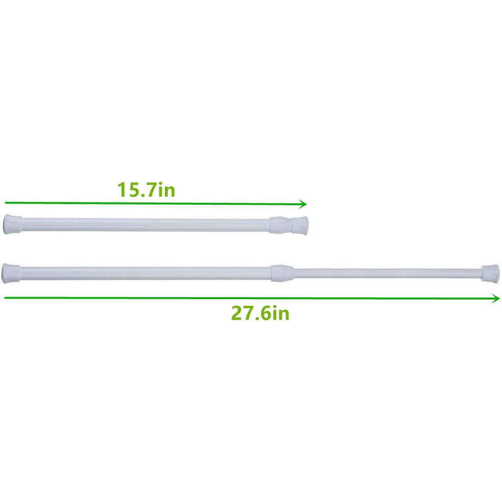 Buy now Tension Rods, 4 Pack 15.7-28 Inches Adjustable Spring Steel Cupboard Bars Tension Curtain Rod Shower Rod Extendable Width at indiglob india