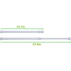 Buy now Tension Rods, 4 Pack 15.7-28 Inches Adjustable Spring Steel Cupboard Bars Tension Curtain Rod Shower Rod Extendable Width at indiglob india