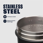 BlenderBottle Sport Sleek Stainless Steel Shaker Bottle 25 oz Black