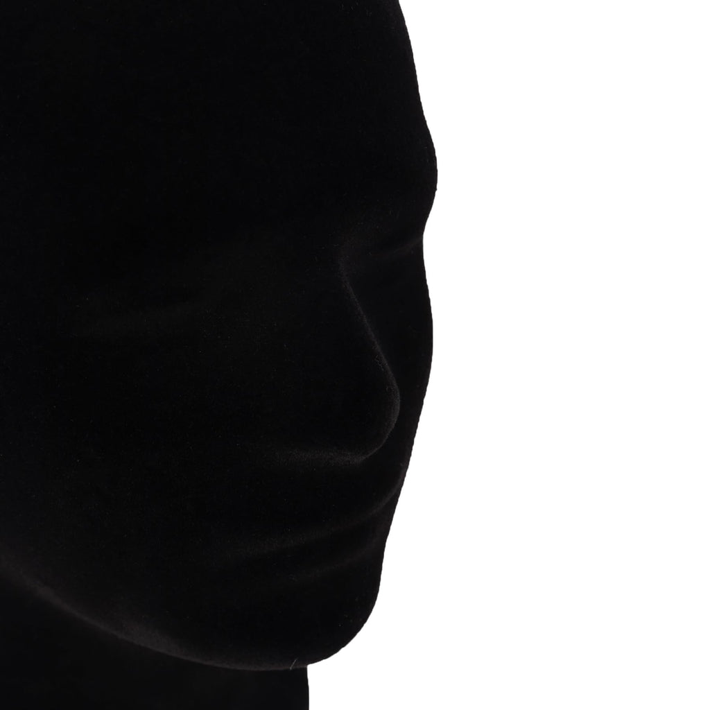 MapofBeauty Black Velvet Foam Mannequin Head Male Display Wig Stand, Black