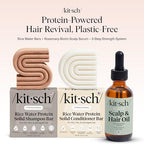 Buy now Kitsch Rice Water Shampoo and Conditioner Set + Pre-Wash Scalp Serum with Rosemary and Biotin â€“ Shampoo and Conditioner Bar for Hair Growth & Scalp Nourishment Hair Care â€“ 3pc Set at indiglob india