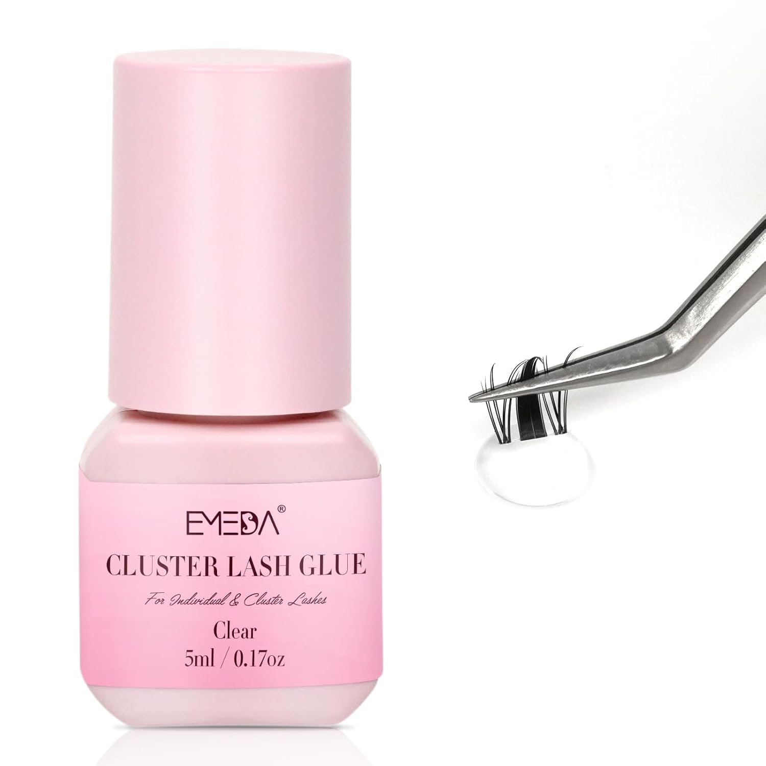 Buy now EMEDA Eyelash Glue for False Lashes Super Strong Hold Long Lasting 24H Waterproof Latex Free Best Lash Glue Eyes Strip White Clear Adhesive 5ml 0.17oz A-2-3S Clear Lash Extension Glue at indiglob india