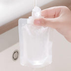 10pcs Travel Pouches for Toiletries, Leak Proof Travel Fluid Makeup Packing Bag, TSA Approved Squeeze Liquid Pouches for Travel, Plastic Pouch for Lotion Shampoo Cream Hand Soap