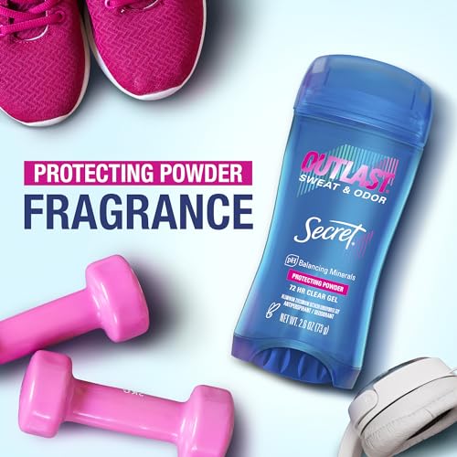 Buy now Secret Antiperspirant Deodorant for Women, Protecting Powder Scent, Clear Gel, Outlast Xtend, 2.6 Oz (Pack of 6) at indiglob india