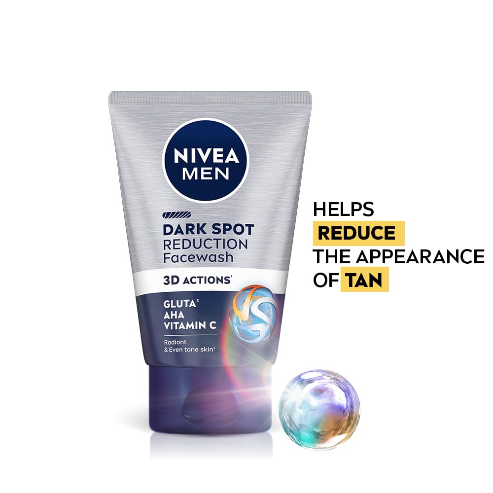 Nivea Men Dark Spot Reduction Face Wash (10x Whitening), 100 ML