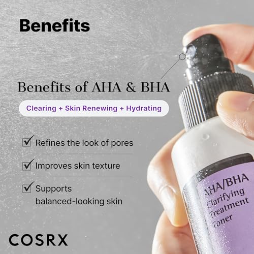 Buy now COSRX AHA/BHA Treatment Toner 5.07 fl.oz/ 150ml, Facial Exfoliating Spray for Whiteheads, Pores, & Uneven Skin, Korean Toner, Not Tested on Animals, Korean Skin Care at indiglob india