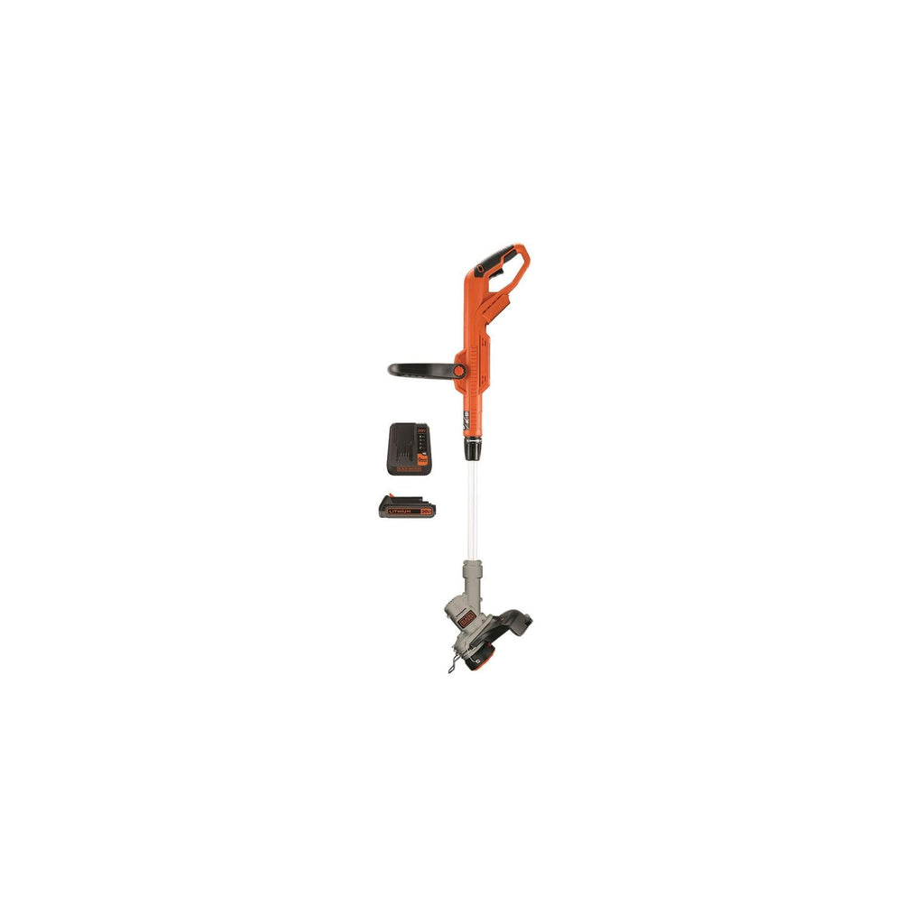 BLACK+DECKER 20V MAX String Trimmer and Edger 2 in 1, Cordless Weed Wacker with Auto Spool Feed, Battery and Charger Included, 12 Inch Steel Deck, Reduced Vibration (LST300)
