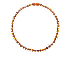 Baltic Amber Necklace - Authentic Cognac Baroque - Natural Comfort - 12.5 Inch - Screw Clasp