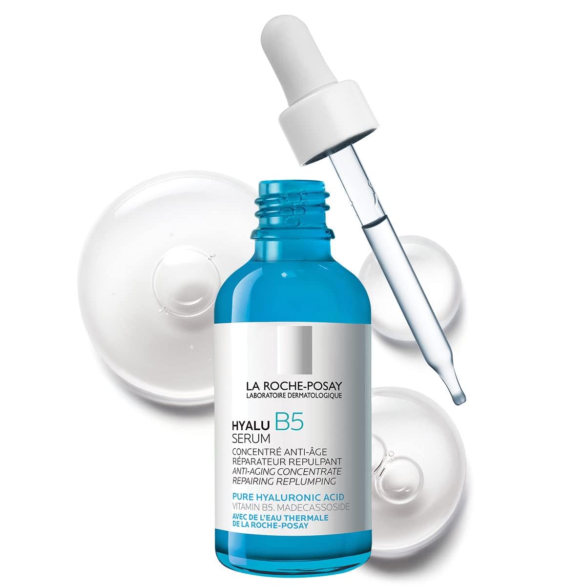 Buy now La Roche-Posay Hyalu B5 Pure Hyaluronic Acid Serum for Face, Vitamin B5 + Hyaluronic Acid + Madecassoside, Hydrating Serum Visibly Plumps Skin, Sensitive Skin Safe, Anti Aging, Oil-Free at indiglob india