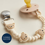 Itzy Ritzy Silicone Pacifier Clip, Baby Pacifier Holder Clip (Baby Bear)