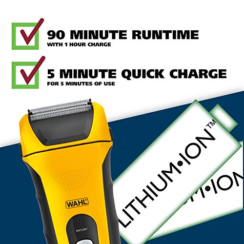 Buy now Wahl Lifeproof Lithium Ion Foil Shaver Æ’?? Waterproof Rechargeable Electric Razor with Precision Trimmer for MenÆ’??s Beard Shaving, Trimming, & Grooming with Quick Charge Æ’?? Model 7061-100 at indiglob india