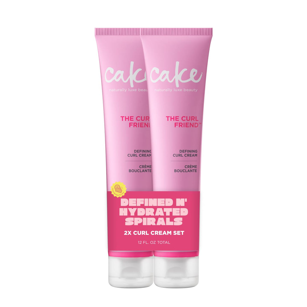 Cake Beauty x Barbie Curl Friend Defining Curl Cream - Bounce Curly Hair Styling Product & Anti Frizz Control Heat Protectant for Hair Detangler – Cruelty Free & Vegan