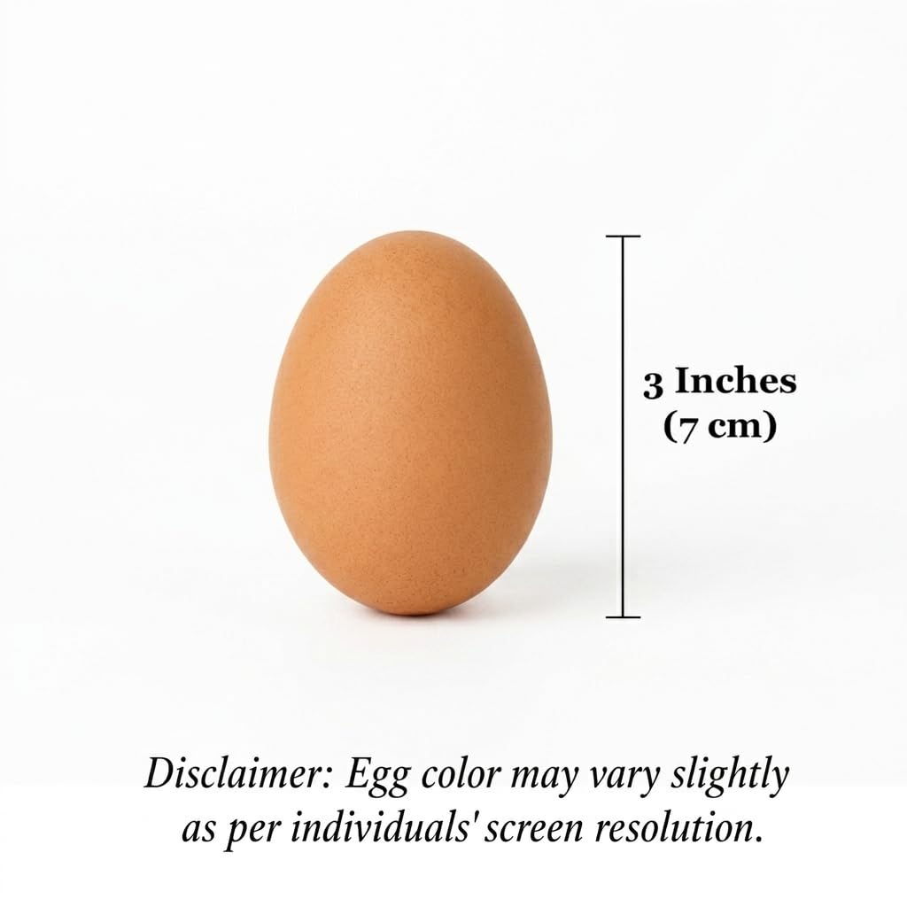 SunGrow Fake Eggs for Laying Hens in Chicken Coop, Train to Lay Inside Nest Box, Beige, 4 Pcs per Pack