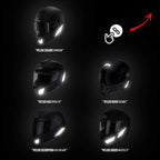 Buy now VFLUO - Kit 4 Retro Reflective Stripes Stickers for Mortorcyle Helmet - Stickers Approved to FR Dimension - High Visibility, 3M™ Technology - Discreet and design - Maximum Grip at indiglob india