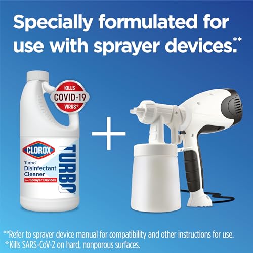 Buy now Clorox Turbo Disinfectant Cleaner for Sprayer Devices, Bleach-Free, 64 Fluid Ounces (Pack of 2) at indiglob india