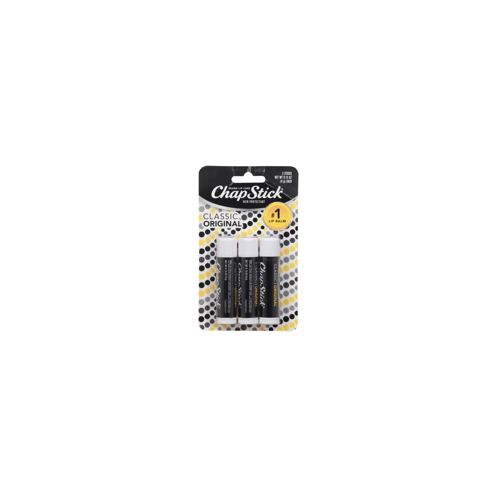 Buy now ChapStick Classic Original Lip Balm Tubes, Lip Care - 0.15 Oz (Pack of 3) at indiglob india