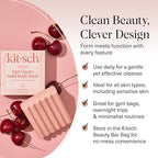 Buy now Kitsch Cleansing Tart Cherry Soap Bar with Refreshing Scent - Eco-Friendly Body Wash Women Love - Cherry Solid Bar Soap for Daily Use - Silicone, Sulfate and Paraben Free, Made in USA - 4oz at indiglob india