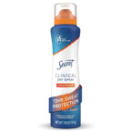Secret Clinical Strength Dry Spray Antiperspirant Deodorant for Women, 3X Stress Protection, 72hr Sweat & Odor Protection, PH Balancing Minerals, Completely Clean Scent, 3.8 oz