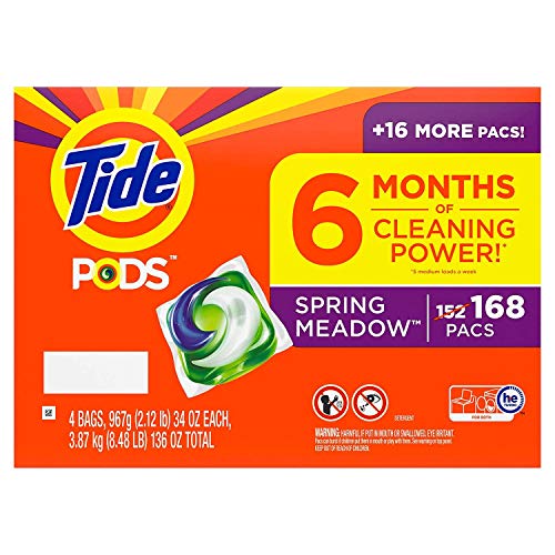 Buy now Tide PODS Liquid Laundry Detergent Pacs, Spring Meadow (168 ct.) at indiglob india