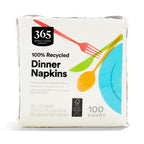 365 by Whole Foods Market, Dinner Napkins, 2-Ply, 100 Count