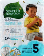 Buy now Seventh Generation Baby Diapers for Sensitive Skin, Animal Prints, Size 5, 23 Count at indiglob india