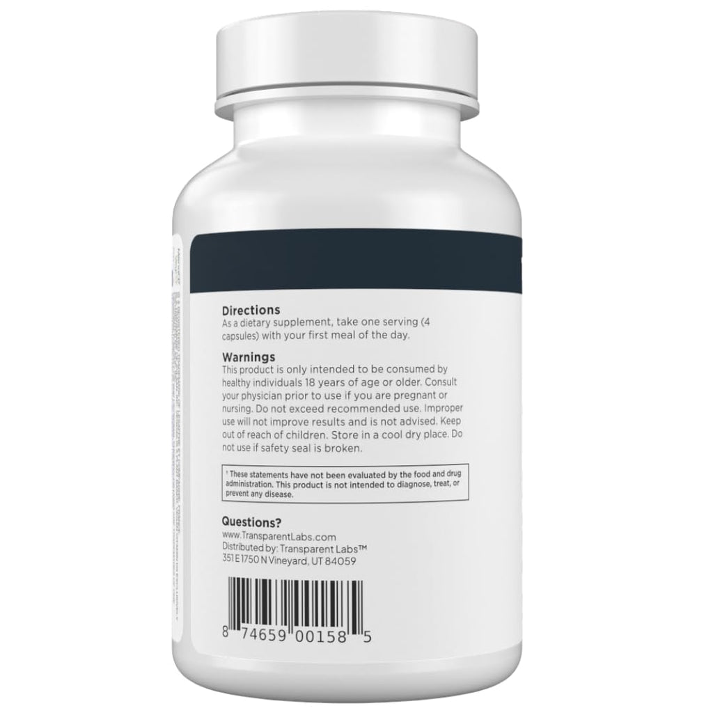 Transparent Labs Daily Multivitamin for Women - Whole-Food-Based Multivitamin for Men, Vegan, Clean, Organic Vitamin Supplement w Vitamins, Lutein, Biotin, Folate & Magnesium - 120 Capsules
