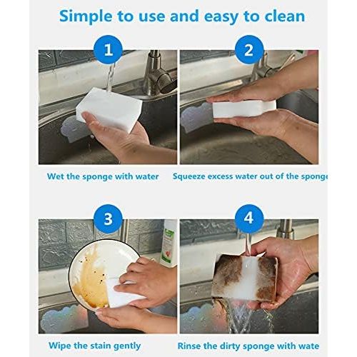 Buy now Magic Sponges Eraser,10 Pack Melamine Sponge in Bulk,2X Density,Long Lasting,Cleaning Sponge for Kitchen, Bathroom,Bathtub, Sink,Furniture, Wall Cleaner (White,3.93x2.36x0.79in) at indiglob india