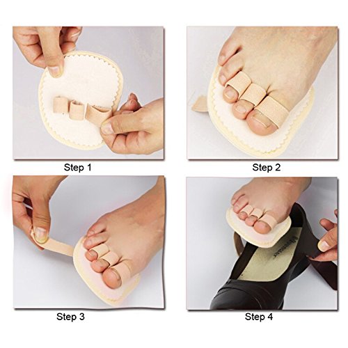 Buy now Toe Splint & Straightener, Adjustable Loops Hammer Toe Correctors Brace w/ Slip-on Cushion Metatarsal Pads for Claw Curled & Crooked Toes - Support Guard for Pre Post Surgery (3 loops 1 pair) at indiglob india