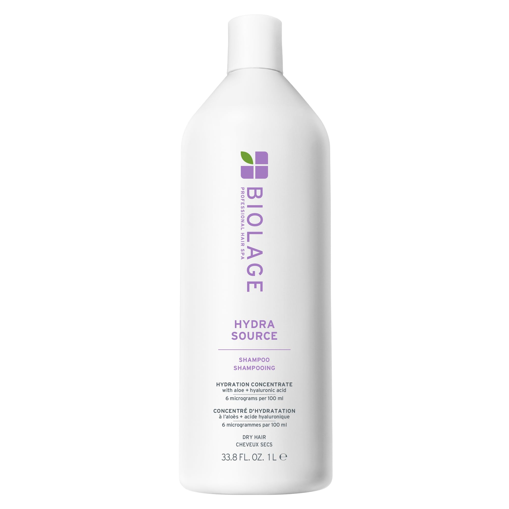 Biolage Hydra Source Shampoo – For Dry Hair | Aloe vera, hyaluronic acid, vegan, paraben-free, softens, moisturizes, adds shine