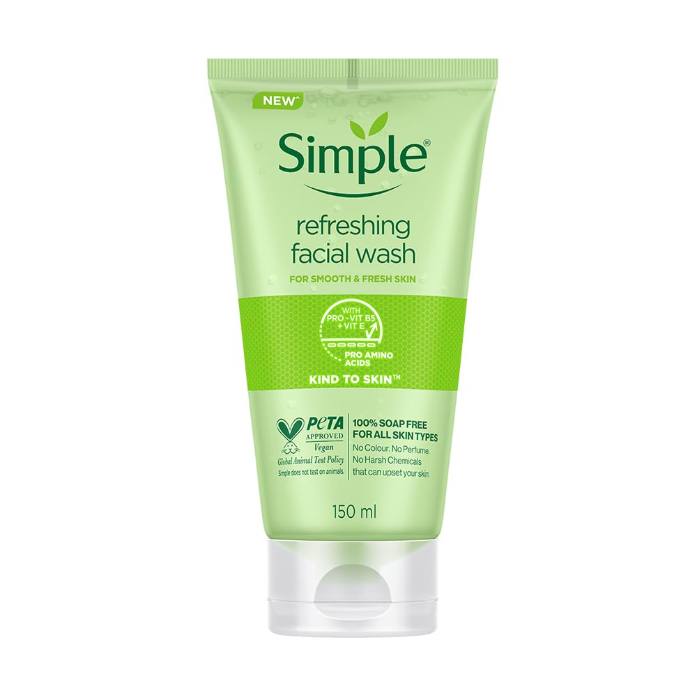 Buy now Simple Kind to Skin Refreshing Facial Wash Gel ,150 ml (5 Ounce) at indiglob india