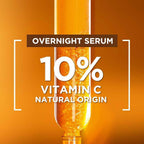 Garnier Targeted Anti Dark Spot Night Serum for Face, with 10% Pure Vitamin C & Hyaluronic Acid, Anti Pigmentation & Dullness, For All Skin Types, Approved by Cruelty Free International, Vegan, 30 ml
