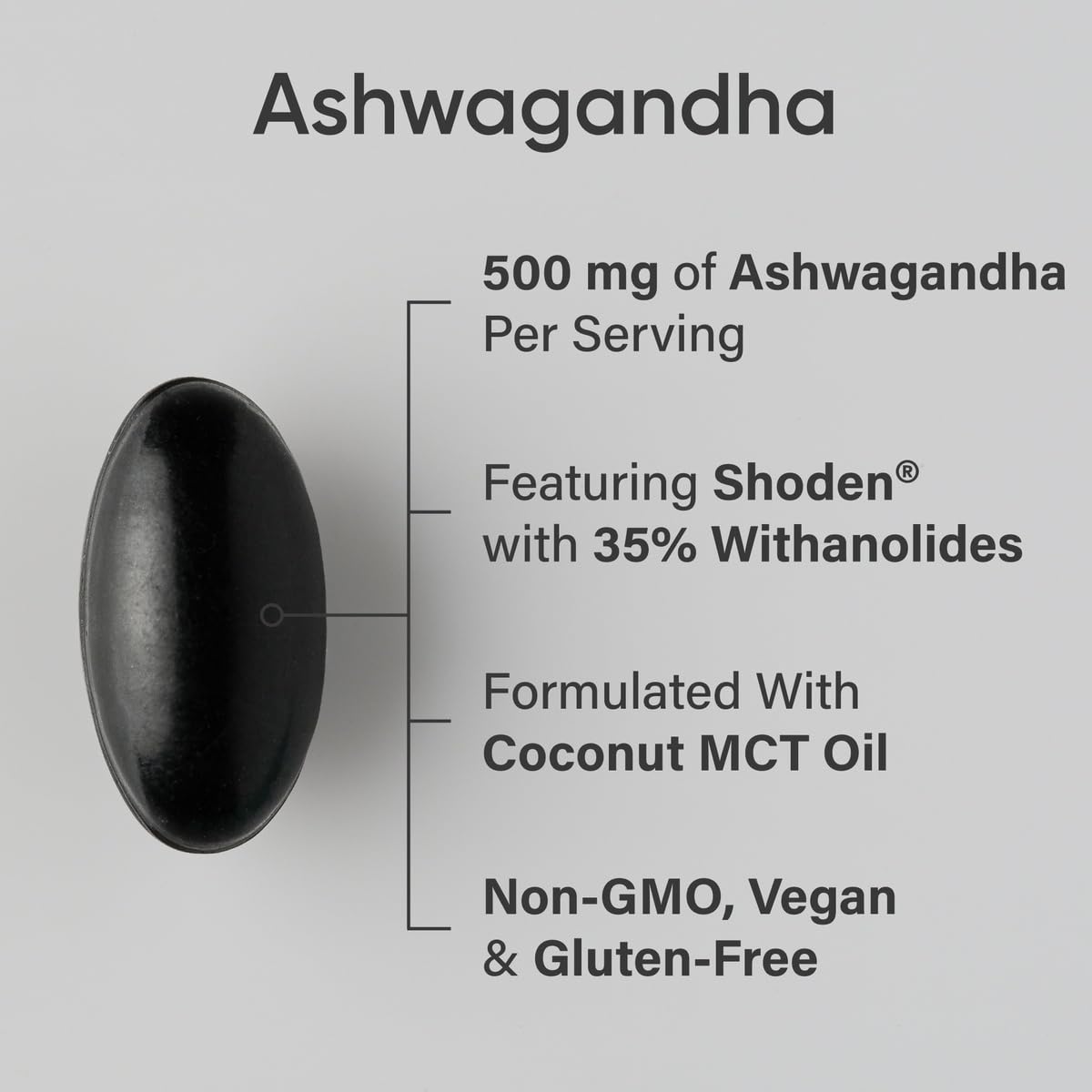 Sports Research® Ashwagandha w/Coconut MCT Oil, 120 Softgels | Natural Ayurvedic Adaptogen w/ Shoden® Ashwa for Relaxation, Calm & Sleep Support, 60 Servings
