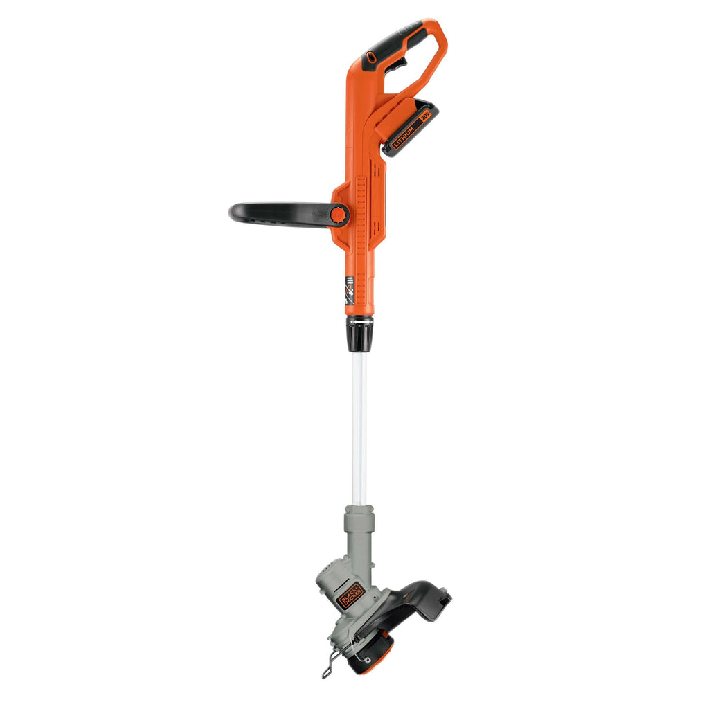 BLACK+DECKER 20V MAX String Trimmer and Edger 2 in 1, Cordless Weed Wacker with Auto Spool Feed, Battery and Charger Included, 12 Inch Steel Deck, Reduced Vibration (LST300)