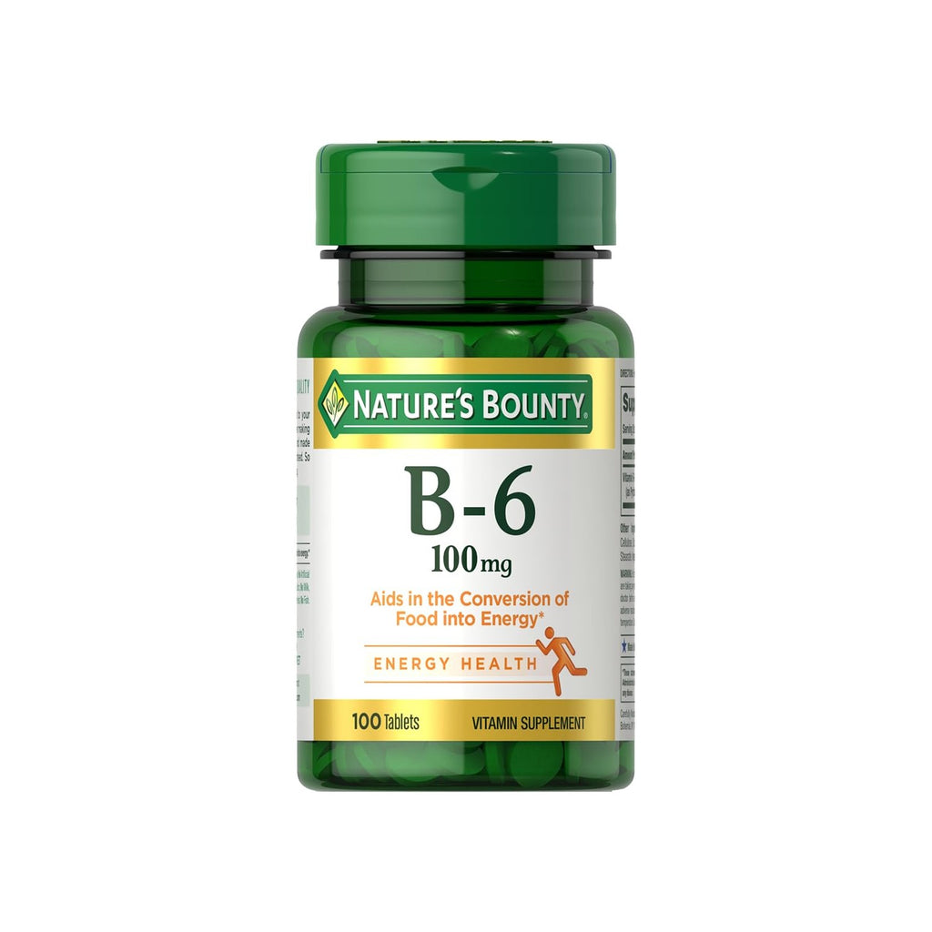 Nature's Bounty Vitamin B6, 100mg, 100 Tablets (Pack of 4)